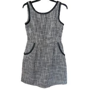 Tulle Black and White Polyester Wool Dress Medium